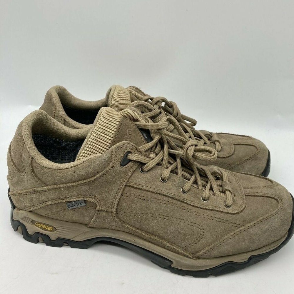 Asolo Mens Gore Tex Hiking Waterproof Leather Shoes Brown Size 7 EU 40